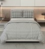 Grey and White 100% COTTON Solid 105 GSM Double Bed Comforter