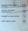 Grey and White 100% COTTON Solid 105 GSM Double Bed Comforter