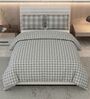 Grey and White 100% COTTON Solid 105 GSM Double Bed Comforter