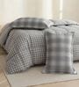 Grey and White 100% COTTON Solid 105 GSM Double Bed Comforter