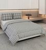 Grey and White 100% COTTON Solid 105 GSM Double Bed Comforter