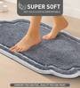 Grey Anti Skid Polyester Bathmat (55x85 cm)