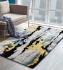 Buy Grey Art Silk Abstract 4 x 6 Feet Hand Tufted Carpet