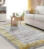 Buy Grey Abstract Art Silk 4 ft x 6 ft Hand Tufted Carpet
