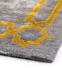 Buy Grey Abstract Art Silk 4 ft x 6 ft Hand Tufted Carpet