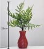 Green Artificial Plants with Red Pot