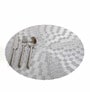Silver Ava Round PVC Dining Table Placemat