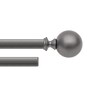Grey Ball Iron Expandable 1 Curtain Rod with Accessories ( 36 to 66 Inches)