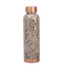 Grey Barfi Geometric Print Copper Bottle