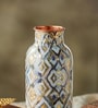 Grey Barfi Geometric Print Copper Bottle