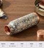 Grey Barfi Geometric Print Copper Bottle