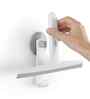 White & Grey Bathroom Glass Cleaner with Suction Storage Hook & Hanging Accessory Hook