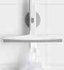 White & Grey Bathroom Glass Cleaner with Suction Storage Hook & Hanging Accessory Hook