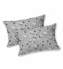 Grey Bedsheet 220 Tc Cotton King Bedsheet With 2 Pillow Covers