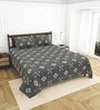 Grey Bedsheet 220 Tc Cotton King Bedsheet With 2 Pillow Covers