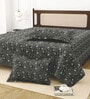 Grey Bedsheet 220 Tc Cotton King Bedsheet With 2 Pillow Covers