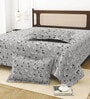 Grey Bedsheet 220 Tc Cotton King Bedsheet With 2 Pillow Covers
