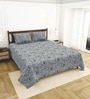 Grey Bedsheet 220 Tc Cotton King Bedsheet With 2 Pillow Covers