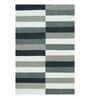 Grey Belgorod Striped Wool 4ft x 6ft Hand Tufted Carpet