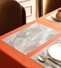 Grey Bency Rectangular PVC Dining Table Placemat