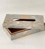 Grey Bird Floral Printed Resin Tissue Box