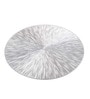 Grey Bitsy Round PVC Dining Table Placemat