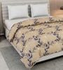 Grey Black Polyester Solid 105 GSM Double Bed Comforter