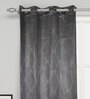 Grey Silk Blackout 5 Feet Eyelet Curtain (1 Piece)