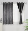 Grey Silk Blackout 5 Feet Eyelet Curtain (1 Piece)