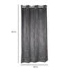 Grey Silk Blackout 5 Feet Eyelet Curtain (1 Piece)