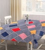 Grey Blended Cotton Geometric 72x52 Inches Table linen