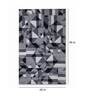 Grey Abstract Blended Wool 5 ft x 7 ft Hand Tufted Carpet