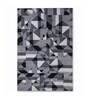 Grey Abstract Blended Wool 5 ft x 7 ft Hand Tufted Carpet