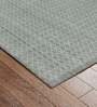 Grey Abstract Blended Wool 4 ft x 6 ft Hand Woven Carpet