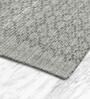 Grey Abstract Blended Wool 5 ft x 7 ft Hand Woven Carpet