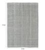 Grey Abstract Blended Wool 8 ft x 10 ft Hand Woven Carpet
