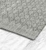 Grey Abstract Blended Wool 8 ft x 10 ft Hand Woven Carpet