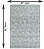 Grey Geometric Wool And Cotton 5 X 8 Ft Hand Tufted Carpet