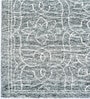 Grey Geometric Wool And Cotton 5 X 8 Ft Hand Tufted Carpet