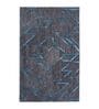 Grey Geometrical Blended Woolen 36 x 60 Inches Hand Tufted Rug