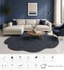 Grey Abstract Blended Woolen 48 x 72 Inches Hand Tufted Rug