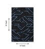 Grey Geometrical Blended Woolen 48 x 72 Inches Hand Tufted Rug
