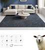 Grey Geometrical Blended Woolen 48 x 72 Inches Hand Tufted Rug
