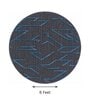 Grey Abstract Blended Woolen 72 x 72 Inches Hand Tufted Rug