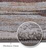 Grey Brown Abstract Polypropylene 11 ft x 8 ft Machine Made Carpet