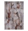 Grey Abstract Polypropylene 6 Ft X 4 Ft Machine Made Carpet