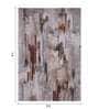 Grey Brown Abstract Polypropylene 7 ft x 5 ft Machine Made Carpet