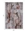 Grey Brown Abstract Polypropylene 9 ft x 6 ft Machine Made Carpet
