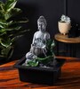 Grey Buddha Lotus Indoor Table Fountain