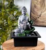 Grey Buddha Lotus Indoor Table Fountain